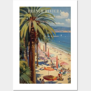 French Riviera, Vintage Travel Poster Posters and Art